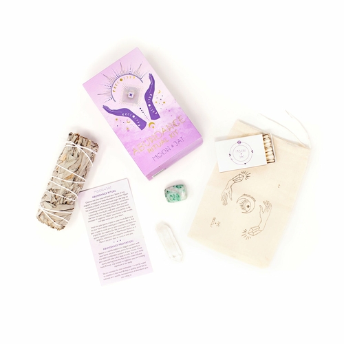 Abundance Ritual Kit with, Jade and Clear Quartz Crystal - Image 2