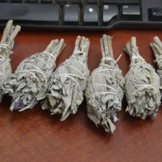 6 Pcs California Mini White And Lavender Sage